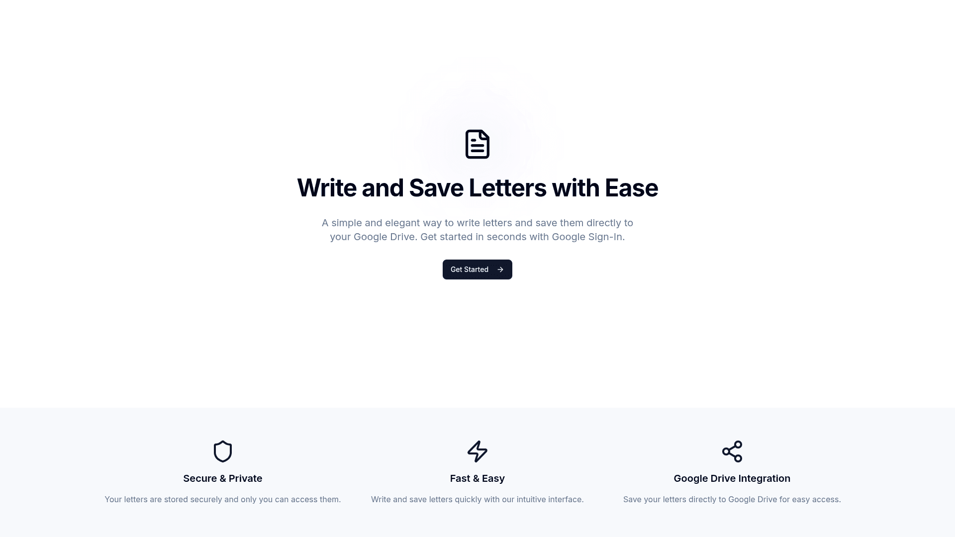 Google Drive Letter Editor